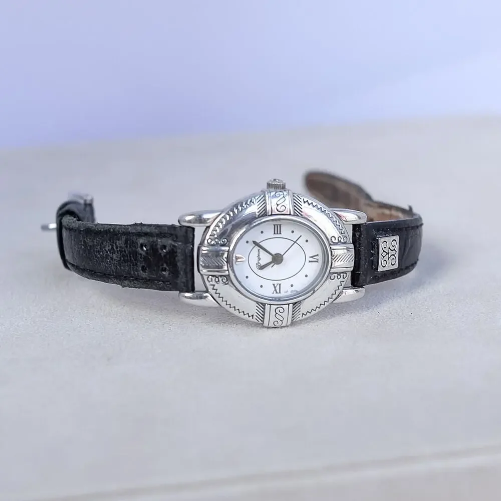 Brighton Moscow Watch Oval Face Vintage Retired Leather Band Working 7" - Picture 3 of 7